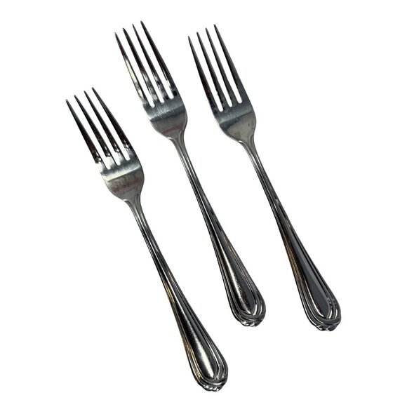 3 Vintage Dinner Forks OTTAWA Oneida Stainless Steel Flatware, vintage flatware - Picture 1 of 3
